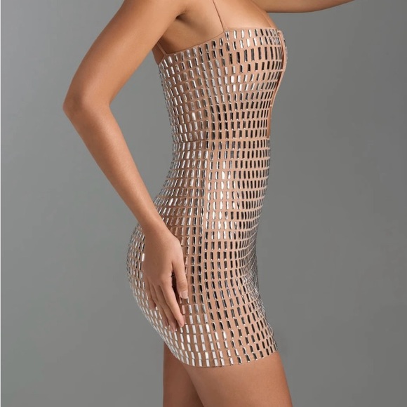 Oh Polly Gold Mini Dress - Picture 4 of 12